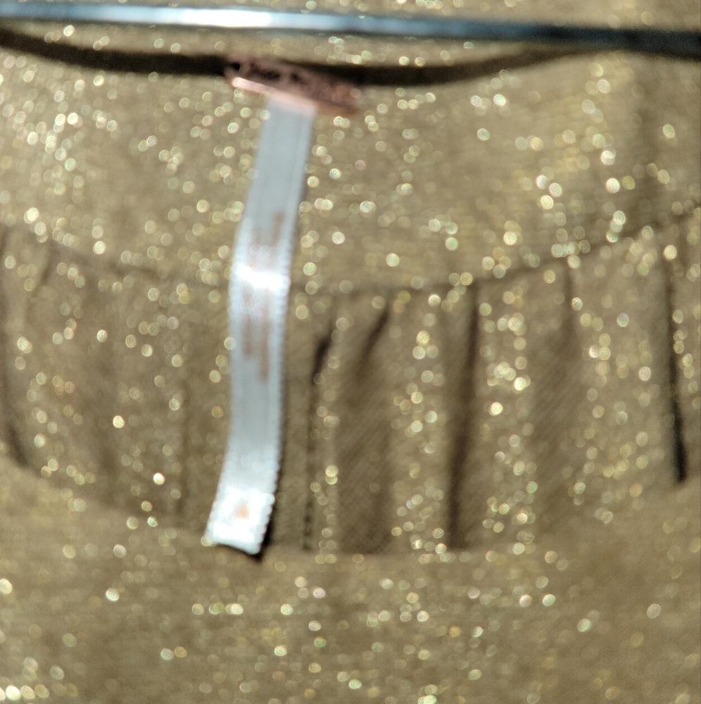 Free People Pleated Metallic Halter Top Mini Dress Size M - Picture 5 of 6